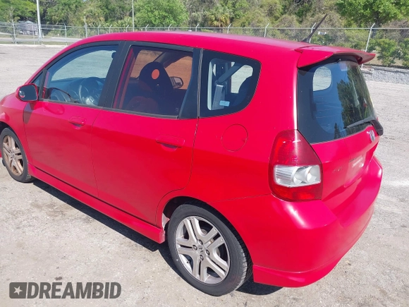 2007 Honda Fit Sport with VIN JHMGD38657S014356, listed as a IAAI auction lot 41942268 with 198,852 mi miles. Bid and sale history available at carsss.com. Image 3.