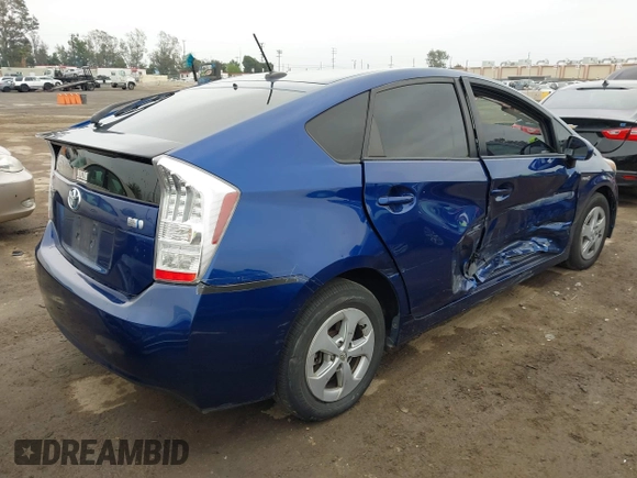 2011 Toyota Prius I with VIN JTDKN3DU5B0315694, listed as a IAAI auction lot 41891204 with 158,405 mi miles. Bid and sale history available at carsss.com. Image 4.