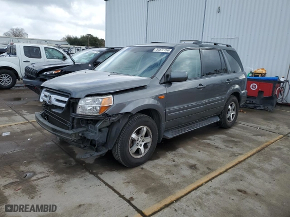 2007 Honda Pilot EX-L with VIN 5FNYF28627B022325, listed as a Copart auction lot 84877754 with 110,766 mi miles and Salvage Title. Bid and sale history available at carsss.com. Image 1.