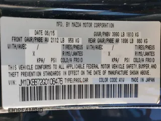2016 Mazda CX-3 Sport z VIN JM1DKBB72G0106476, wystawiony jako Copart lot #56236245 z przebiegiem 161 207 mil mil oraz Szkody całkowita. Historia ofert i sprzedaży dostępna na DreamBid. Obrazek 12.
