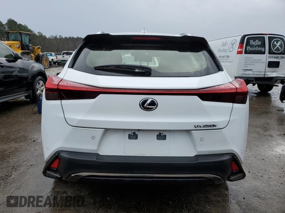 2022 Lexus UX 250h F Sport with VIN JTHR9JBH8N2057773, listed as a Copart auction lot 38749534 with 46,350 mi miles and . Bid and sale history available at DreamBid. Image 6.