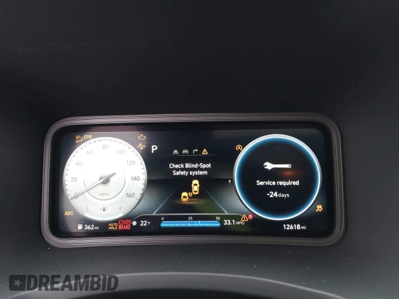 2022 Hyundai Kona Limited with VIN KM8K5CA3XNU806377, listed as a IAAI auction lot 41403043 with 12,618 mi miles. Bid and sale history available at carsss.com. Image 7.