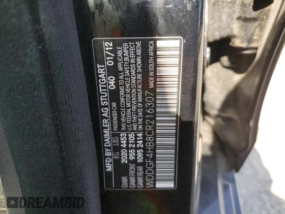 2012 Mercedes-Benz C 250 Sport z VIN WDDGF4HB8CR216307, wystawiony jako Copart lot #62740835 z przebiegiem 1 042 467 mil mil oraz Szkoda całkowita • Salvage title. Historia ofert i sprzedaży dostępna na DreamBid. Obrazek 12.