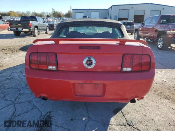 2005 Ford Mustang GT Deluxe with VIN 1ZVHT85H555246184, listed as a Copart auction lot 80784214 with 99,288 mi miles and Salvage Title. Bid and sale history available at DreamBid. Image 6.