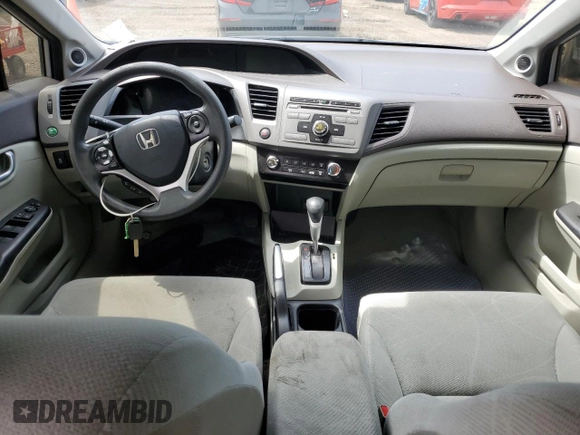 2012 Honda Civic EX with VIN 2HGFB2F84CH557055, listed as a Copart auction lot 55141985 with 174,379 mi miles and Salvage Title. Bid and sale history available at DreamBid. Image 8.