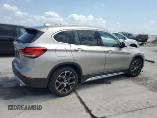 2021 BMW X1 sDrive28i with VIN WBXJG7C08M5S33866, listed as a Copart auction lot 54729715 with Not Provided miles and Salvage Title. Bid and sale history available at DreamBid. Image 3.