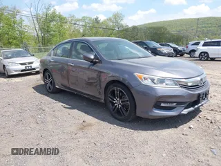 2016 Honda Accord Sport with VIN 1HGCR2F50GA192043, listed as a IAAI auction lot 42166241 with 141,973 mi miles and . Bid and sale history available at DreamBid. Image 1.
