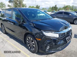 2022 Honda Odyssey EX-L z VIN 5FNRL6H79NB032117, wystawiony jako IAAI lot #42250983 z przebiegiem 68 293 mil mil oraz . Historia ofert i sprzedaży dostępna na DreamBid. Obrazek 1.