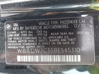 2011 BMW 3 Series 328i z VIN WBADW7C55BE545310, wystawiony jako IAAI lot #39827137 z przebiegiem 168 248 mil mil oraz . Historia ofert i sprzedaży dostępna na DreamBid. Obrazek 9.