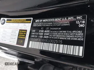 2019 Mercedes-Benz C 300 with VIN 55SWF8DBXKU302515, listed as a IAAI auction lot 42487124 with Not provided miles and . Bid and sale history available at DreamBid. Image 9.