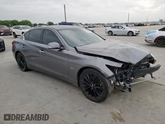 2020 Infiniti Q50 Luxe z VIN JN1EV7AP9LM202864, wystawiony jako Copart lot #57360645 z przebiegiem 82 472 mil mil oraz Czysty tytuł • Clean title. Historia ofert i sprzedaży dostępna na DreamBid. Obrazek 4.