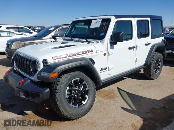 2025 Jeep Wrangler Rubicon with VIN 1C4PJXFN8SW527131, listed as a IAAI auction lot 41502676 with 1,051 mi miles and . Bid and sale history available at DreamBid. Image 17.