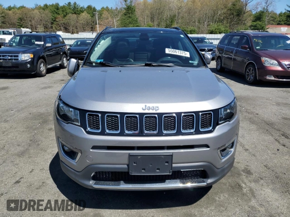2018 Jeep Compass Limited with VIN 3C4NJDCBXJT114406, listed as a Copart auction lot 55061375 with 101,858 mi miles and Salvage title. Bid and sale history available at DreamBid. Image 5.