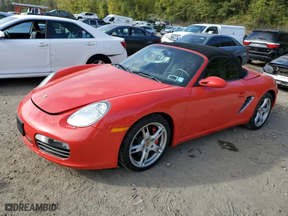 2008 Porsche Boxster S with VIN WP0CB29848U730980, listed as a Copart auction lot 71537074 with 5,454 mi miles and Salvage Title. Bid and sale history available at carsss.com. Image 1.