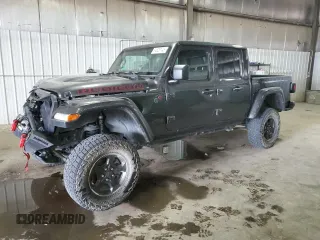 2021 Jeep Gladiator Rubicon z VIN 1C6JJTBG6ML579391, wystawiony jako Copart lot #54626145 z przebiegiem 38 847 mil mil oraz Szkoda całkowita • Salvage title. Historia ofert i sprzedaży dostępna na DreamBid. Obrazek 1.