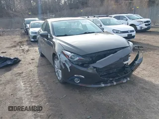 2015 Mazda 3 S Grand Touring with VIN JM1BM1W37F1238628, listed as a IAAI auction lot 41753297 with 99,668 mi miles and . Bid and sale history available at DreamBid. Image 1.
