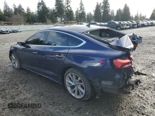 2020 Audi A5 Sportback Premium with VIN WAUANCF56LA007430, listed as a Copart auction lot 87229744 with Not provided miles and Salvage title. Bid and sale history available at DreamBid. Image 2.