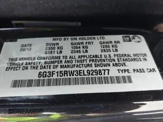 2014 Chevrolet SS z VIN 6G3F15RW3EL929877, wystawiony jako IAAI lot #42095290 z przebiegiem Nie podano mil oraz . Historia ofert i sprzedaży dostępna na DreamBid. Obrazek 9.