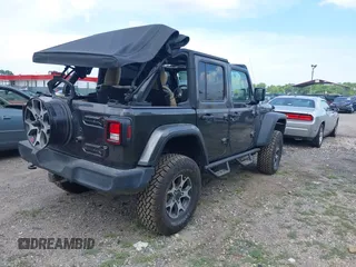 2020 Jeep Wrangler Unlimited Sport S with VIN 1C4HJXDN7LW113735, listed as a IAAI auction lot 42639884 with 48,736 mi miles and . Bid and sale history available at DreamBid. Image 4.