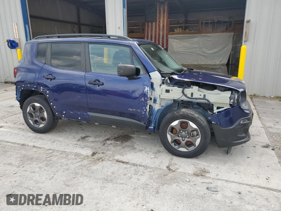 2017 Jeep Renegade Sport z VIN ZACCJAABXHPE66802, wystawiony jako Copart lot #60054025 z przebiegiem 70 039 mil mil oraz Szkoda całkowita • Salvage title. Historia ofert i sprzedaży dostępna na DreamBid. Obrazek 4.