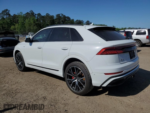 2019 Audi Q8 Prestige with VIN WA1FVAF17KD039031, listed as a Copart auction lot 52422685 with 62,099 mi miles and Salvage title. Bid and sale history available at DreamBid. Image 2.