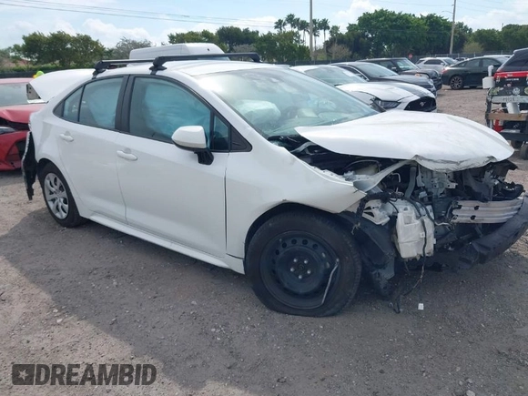 2020 Toyota Corolla LE with VIN 5YFEPRAE1LP117970, listed as a IAAI auction lot 41762831 with 98,179 mi miles. Bid and sale history available at carsss.com. Image 1.