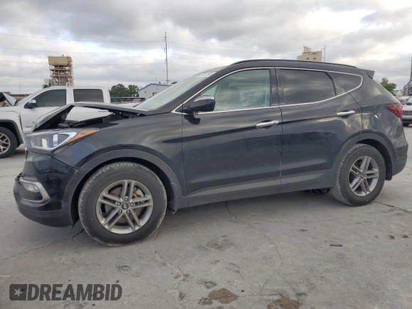 2018 Hyundai Santa Fe 2.4L with VIN 5XYZUDLB3JG515991, listed as a Copart auction lot 56762965 with 51,413 mi miles and Salvage title. Bid and sale history available at DreamBid. Image 1.