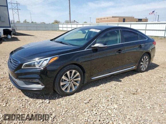 2017 Hyundai Sonata Sport with VIN 5NPE34AF7HH460259, listed as a Copart auction lot 56173925 with 86,840 mi miles and Salvage Title. Bid and sale history available at DreamBid. Image 1.