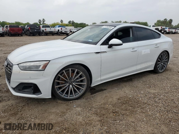 2022 Audi A5 Sportback Premium Plus with VIN WAUCBCF58NA027585, listed as a Copart auction lot 51382045 with 22,354 mi miles and Salvage Title. Bid and sale history available at carsss.com. Image 1.