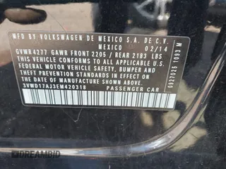 2014 Volkswagen Jetta SE с VIN 3VWD17AJ3EM420318, выставлен на аукционе IAAI как лот 42454507 с пробегом 96 332 миль миль и . История ставок и продаж доступна на DreamBid. Изображение 9.