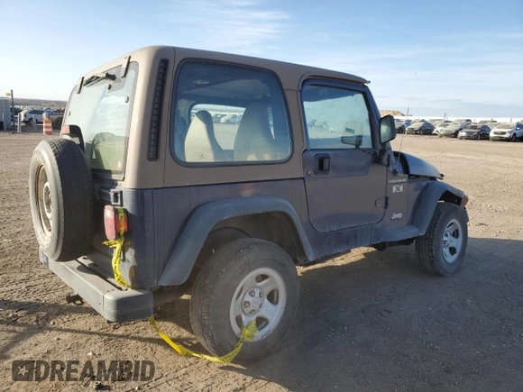 2002 Jeep Wrangler X with VIN 1J4FA39S42P750146, listed as a Copart auction lot 44587995 with 230,334 mi miles and Salvage Title. Bid and sale history available at carsss.com. Image 3.
