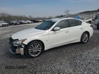 2018 Infiniti Q50 3.0t LUXE with VIN JN1EV7AR6JM442419, listed as a Copart auction lot 51076745 with 61,070 mi miles and Salvage Title. Bid and sale history available at carsss.com. Image 1.