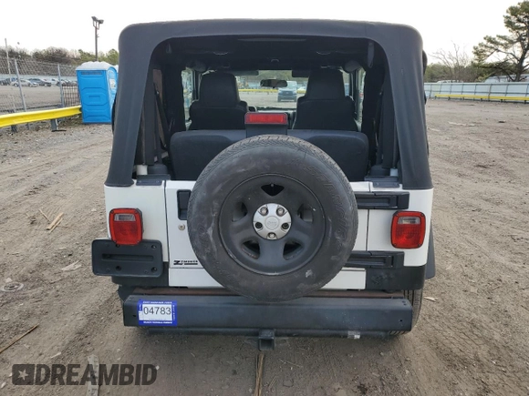 2006 Jeep Wrangler SE with VIN 1J4FA29156P786693, listed as a Copart auction lot 50727035 with 87,544 mi miles and Clean Title. Bid and sale history available at carsss.com. Image 6.