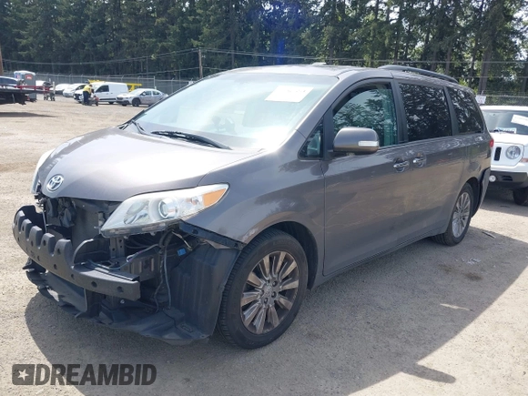 2013 Toyota Sienna XLE with VIN 5TDDK3DC0DS053480, listed as a IAAI auction lot 42207803 with Not Provided miles and . Bid and sale history available at DreamBid. Image 2.