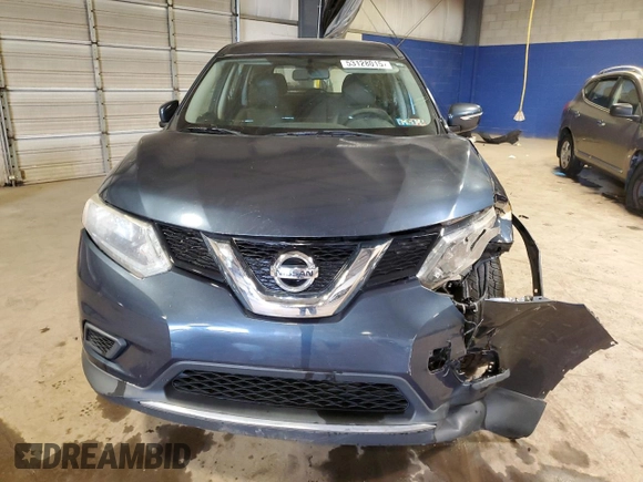 2015 Nissan Rogue SV with VIN KNMAT2MV3FP586481, listed as a Copart auction lot 53128015 with 124,834 mi miles and Salvage Title. Bid and sale history available at carsss.com. Image 5.