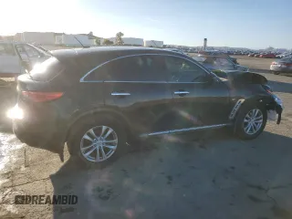 2014 Infiniti QX70 z VIN JN8CS1MU0EM450679, wystawiony jako Copart lot #49014645 z przebiegiem 212 186 mil mil oraz Szkoda całkowita • Salvage title. Historia ofert i sprzedaży dostępna na DreamBid. Obrazek 3.