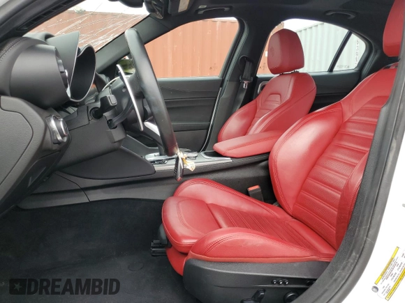 2023 Alfa Romeo Giulia Veloce with VIN ZARFANBNXP7670966, listed as a Copart auction lot 80706434 with 19,459 mi miles and Salvage title. Bid and sale history available at DreamBid. Image 7.
