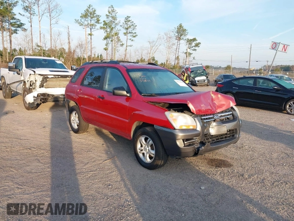 2008 Kia Sportage LX with VIN KNDJE723287548249, listed as a IAAI auction lot 41510548 with 181,668 mi miles. Bid and sale history available at carsss.com. Image 1.