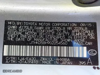 2016 Lexus CT 200h Hybrid with VIN JTHKD5BH9G2254560, listed as a IAAI auction lot 41773017 with 91,404 mi miles. Bid and sale history available at carsss.com. Image 9.