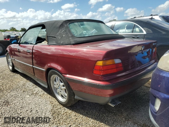 1995 BMW 3 Series 325iC with VIN WBABJ6324SJD43557, listed as a Copart auction lot 74568624 with 0 mi miles and Salvage Title. Bid and sale history available at carsss.com. Image 6.