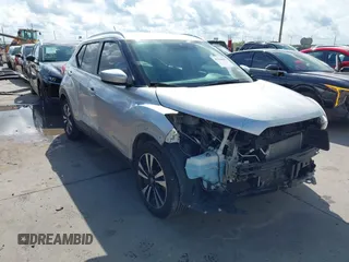 2020 Nissan Kicks SV with VIN 3N1CP5CV1LL527004, listed as a IAAI auction lot 42584686 with 71,957 mi miles and . Bid and sale history available at DreamBid. Image 1.