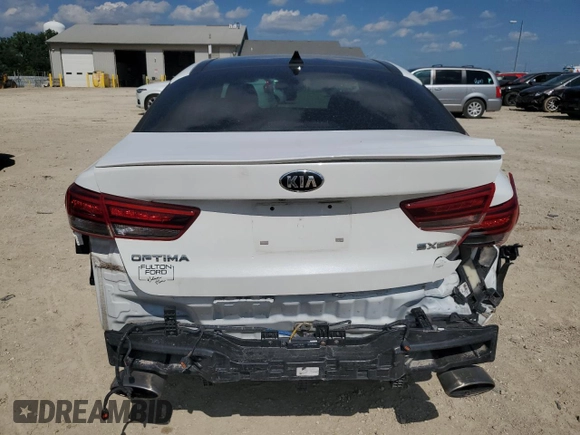 2018 Kia Optima SX with VIN 5XXGW4L21JG232074, listed as a Copart auction lot 63069175 with 53,982 mi miles and Salvage title. Bid and sale history available at DreamBid. Image 6.
