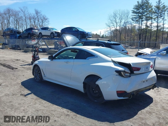 2017 Infiniti Q60 Red Sport 400 with VIN JN1FV7ELXHM701112, listed as a IAAI auction lot 41862580 with 89,385 mi miles and . Bid and sale history available at carsss.com. Image 3.