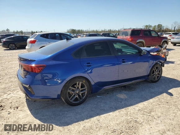 2021 Kia Forte GT-Line with VIN 3KPF34AD7ME320486, listed as a Copart auction lot 48634275 with 57,056 mi miles and Salvage Title. Bid and sale history available at carsss.com. Image 3.
