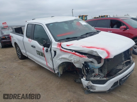 2023 Ford F-150 XL with VIN 1FTEX1CP9PKD57496, listed as a IAAI auction lot 40744859 with 56,487 mi miles and . Bid and sale history available at DreamBid. Image 1.