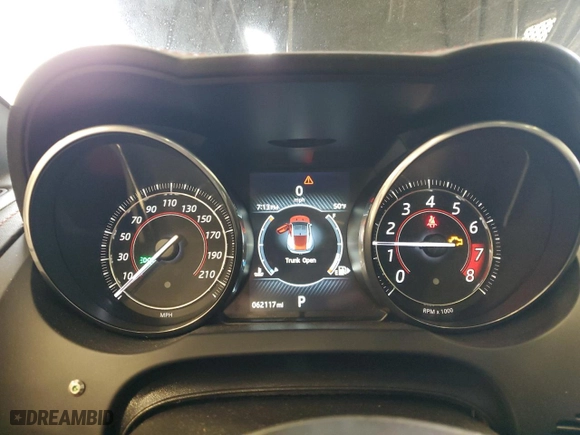 2016 Jaguar F-TYPE R with VIN SAJWJ6DL0GMK27594, listed as a Copart auction lot 51749925 with 62,117 mi miles and Clean Title. Bid and sale history available at carsss.com. Image 9.