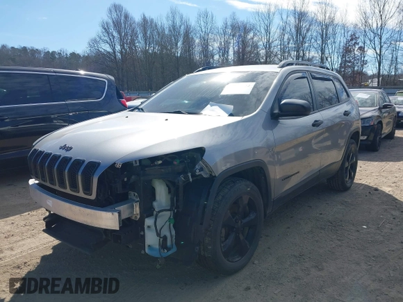 2016 Jeep Cherokee Sport with VIN 1C4PJMAS5GW348869, listed as a IAAI auction lot 41672622 with 166,330 mi miles. Bid and sale history available at carsss.com. Image 2.