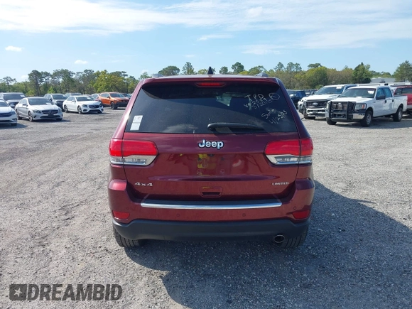 2017 Jeep Grand Cherokee Limited with VIN 1C4RJFBG3HC902539, listed as a IAAI auction lot 41870154 with 75,659 mi miles. Bid and sale history available at carsss.com. Image 16.