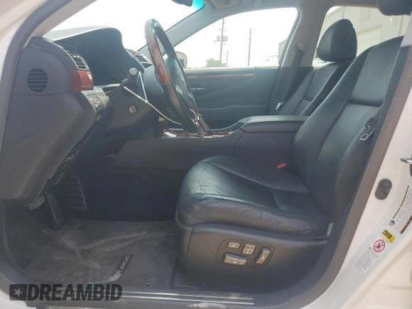 2010 Lexus LS 460 with VIN JTHBL5EF1A5094628, listed as a Copart auction lot 57393445 with 70,185 mi miles and Salvage title. Bid and sale history available at DreamBid. Image 7.