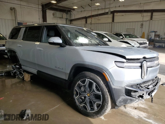 2025 Rivian R1S Adventure with VIN 7PDSGBBA4SN049237, listed as a Copart auction lot 53455505 with 0 mi miles and Salvage Title. Bid and sale history available at carsss.com. Image 4.
